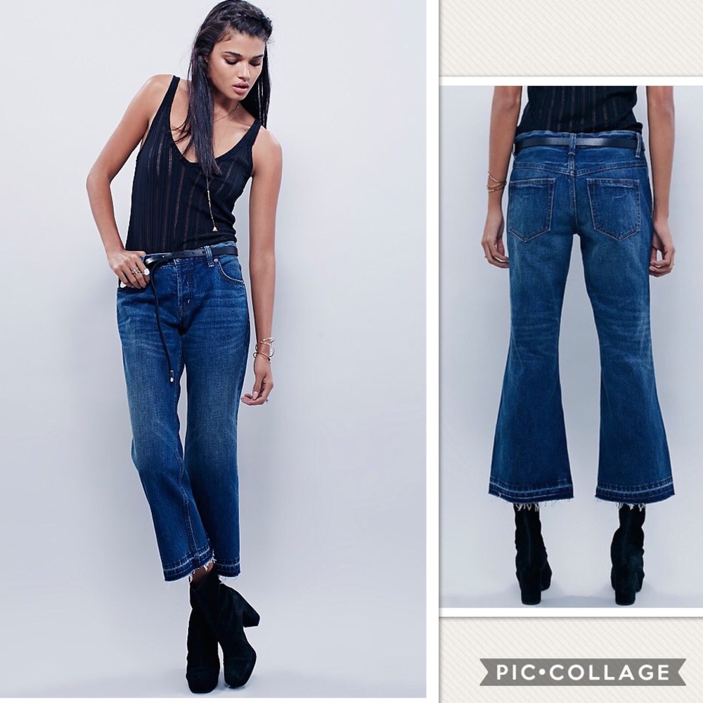 Free People Chelsea Cropped Flare Jeans